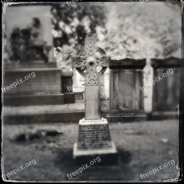 Cemetery Tombstone Celtic Old Cemetery Cross