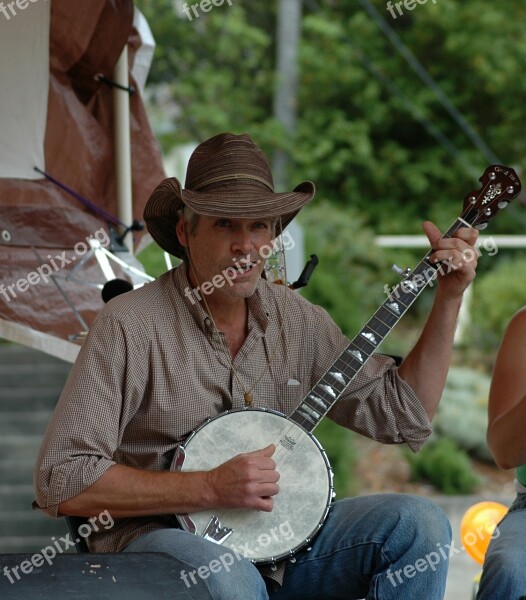 Banjo Musician Instrument Sound Performance