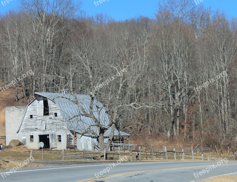 Countryside Barn Farm Farmland Rural