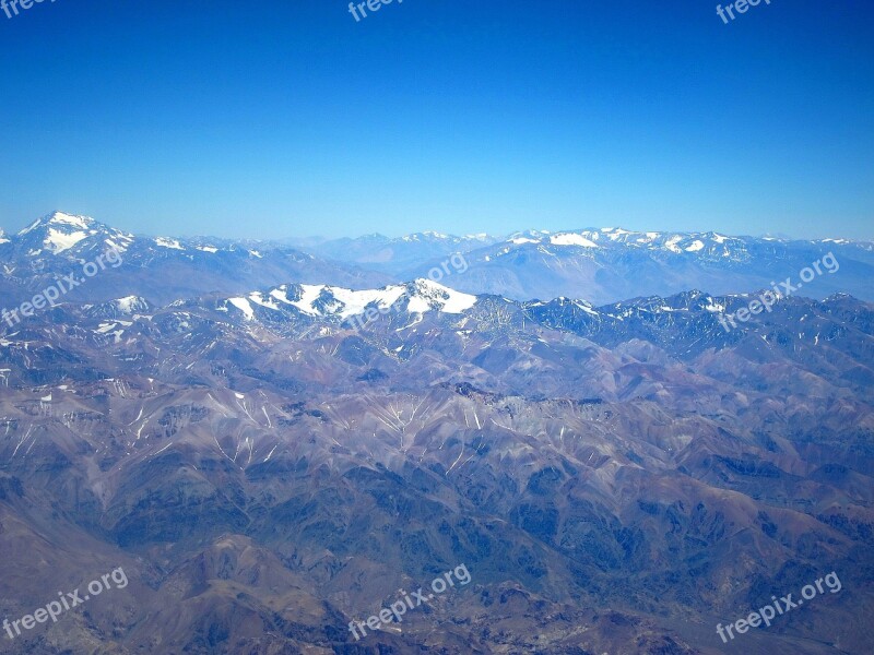 Mountain Andes Landscape Argentina Mendoza