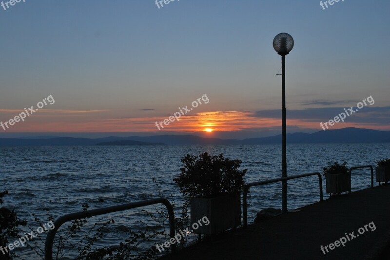 Lake Trasimeno Dawn Perugia Umbria Italy