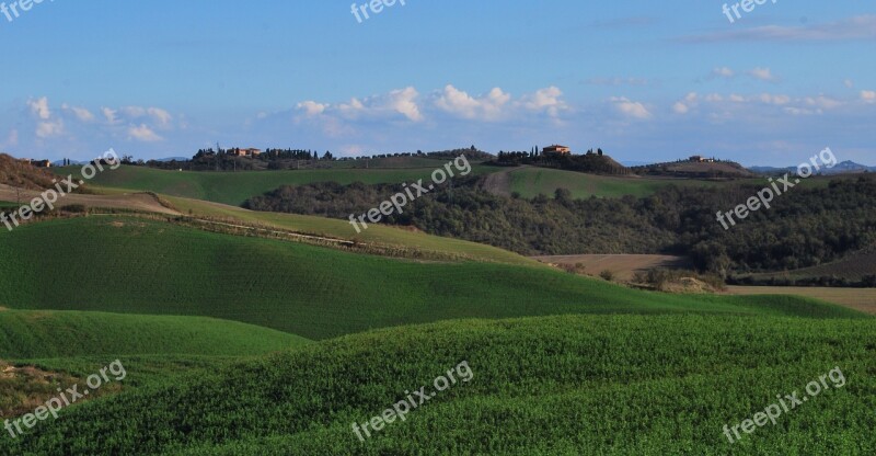 Val D'arbia Siena Italy Landscape Free Photos