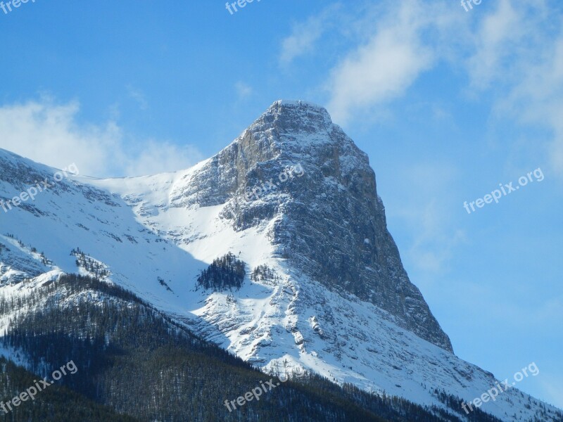 Ha Ling Mountain Canada Cliff Peak