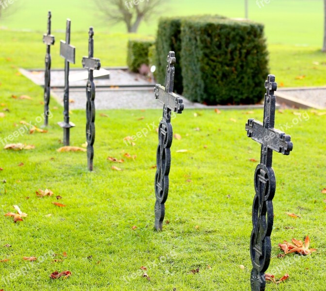 Iron Cross Tomb Cemetery Old Cemetery Carved