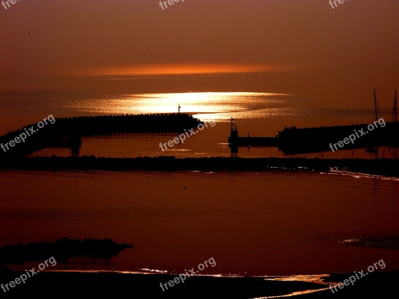 Sun Sky Red Waves Cloud