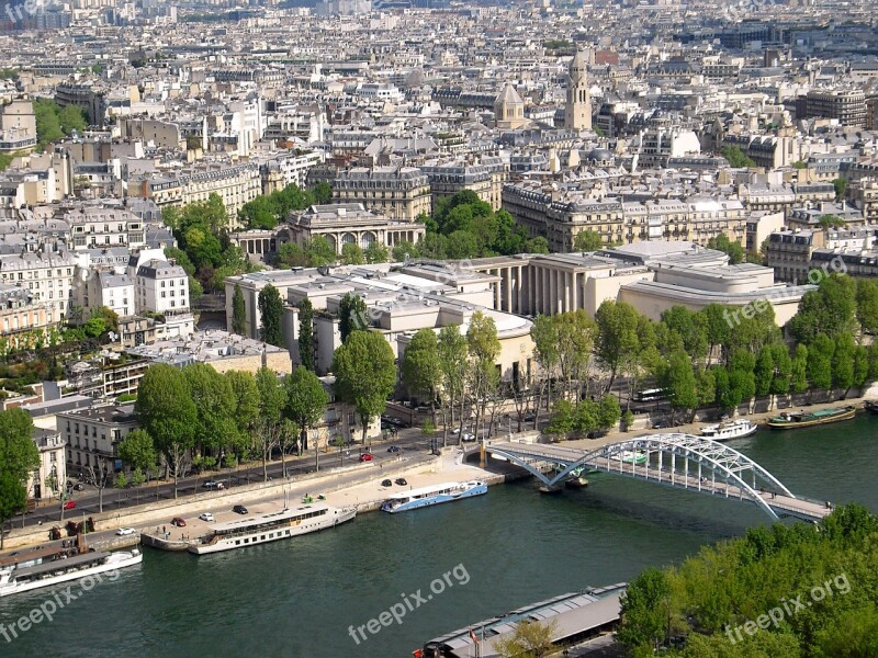 Paris France Seine City Architecture