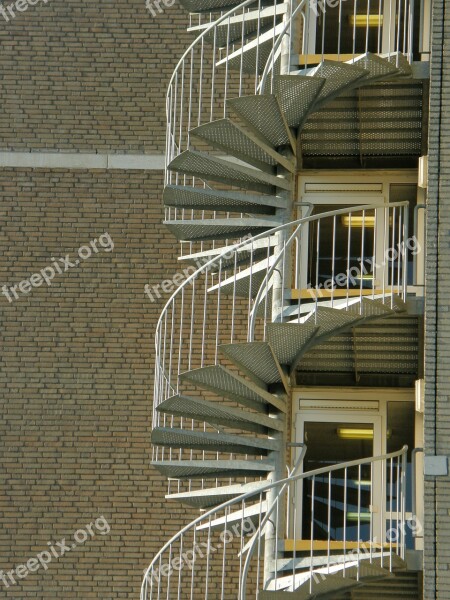 Winding Staircase Trap Dordrecht City Polders Free Photos