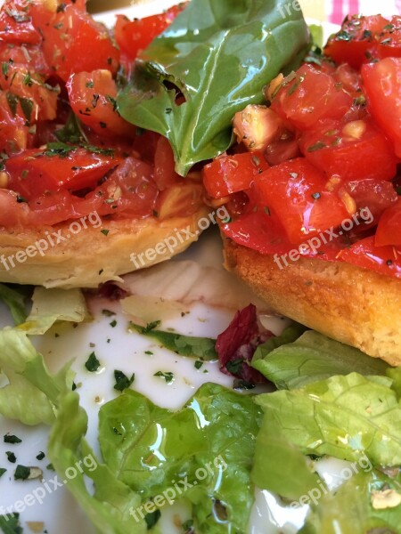 Bruschetta Food Italian Snack Tomato