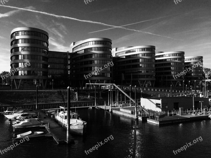 Duisburg Inner Harbour Marina Ruhr Area Free Photos