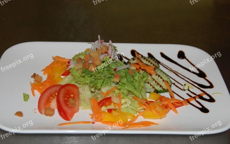 Salad Gourmet Gastronomy Plate Delicious