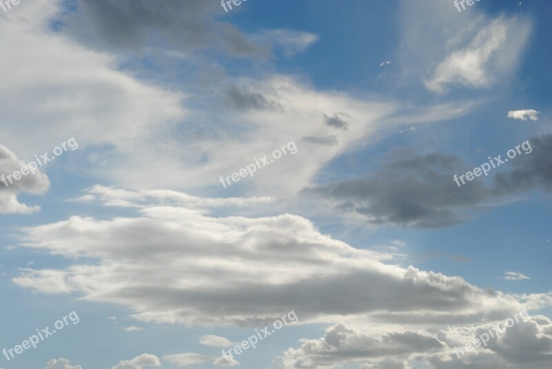 Clouds Blue Sky Nature White