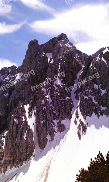 Mountain Peak Snow Summit Top