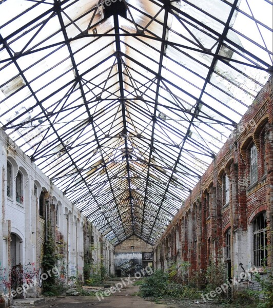 Factory Building Ruin Lapsed Saxony Leipzig