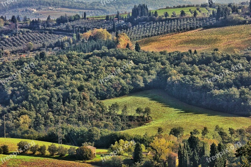 Italy Landscape Tuscany Free Photos