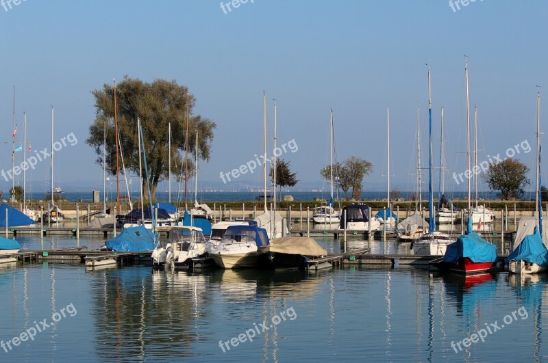 Lake Constance Ships Boat Harbour Port Sunny