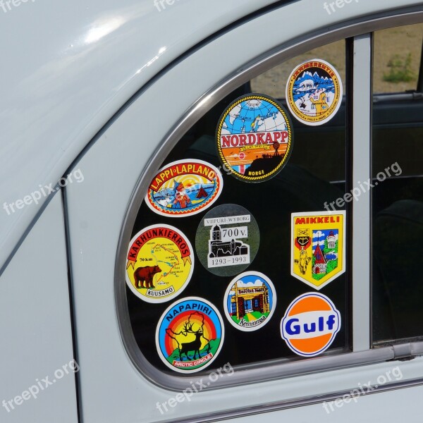 Sticker Car Window Character Tourism Souvenir