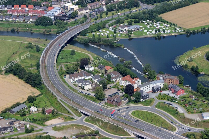 Eat Ruhr Ruhr Bridge Road Aerial View