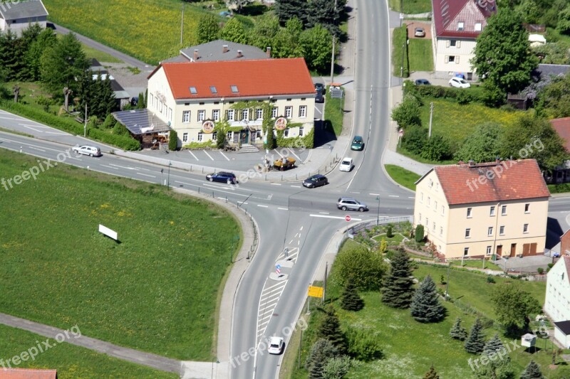 Spitzkunnersdorf Junction Aerial View Upper Lusatia Free Photos