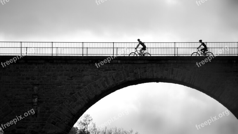 Bike Cyclists More Bike Ride Bridge