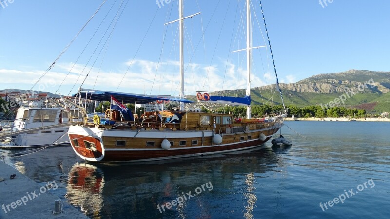 Sailing Boat Croatia Stobric Port Dalmatia