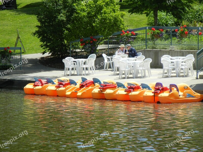 Paddle Boats Coffee House River Ontario Canada