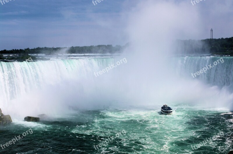 Horseshoe Falls Niagara Falls Boat Ontario Canada