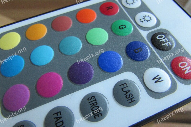 Remote Control Buttons Use Part Colorful Free Photos