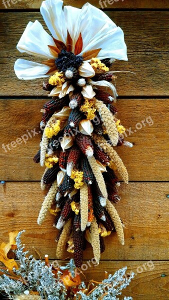 Corn Arrangement Fall Brown Flower