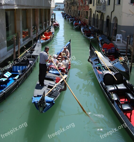 Venice Gondola Channel Italy Transport