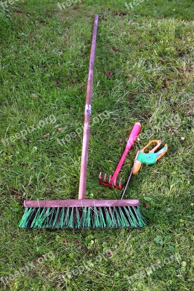 Allotment Gardening Equipment Broom Rush Nature