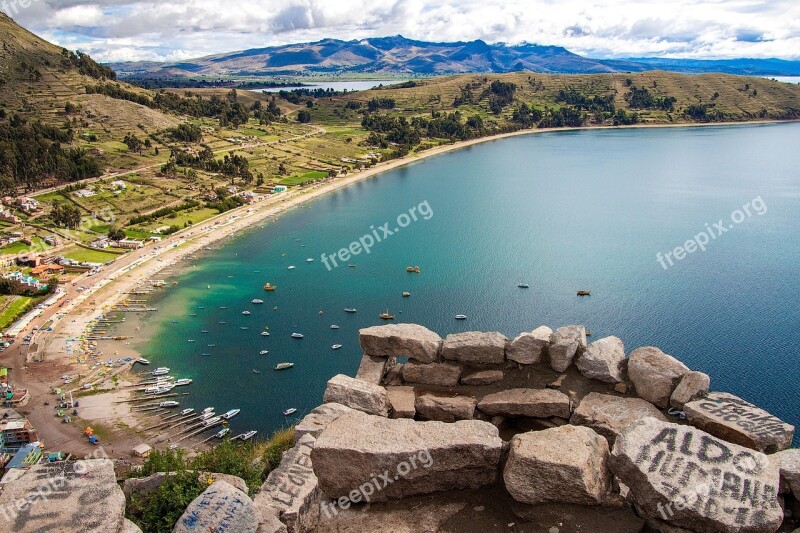 Copacabana Bolivia Titicaca Lake Landscape