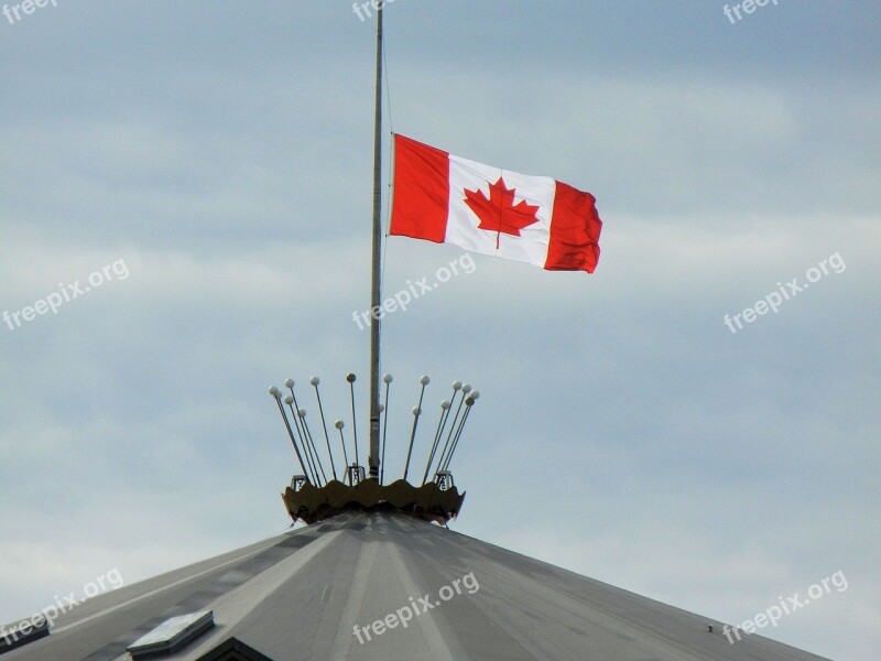 Canadian Flag Half Mast Canada Free Photos