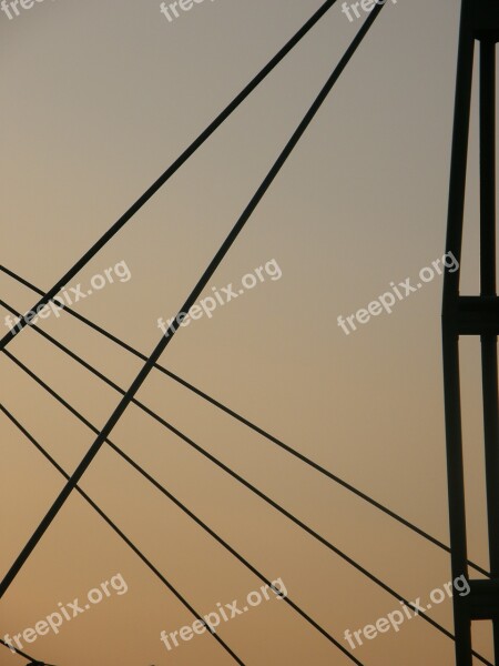 Lines Cables Roof Span Free Photos