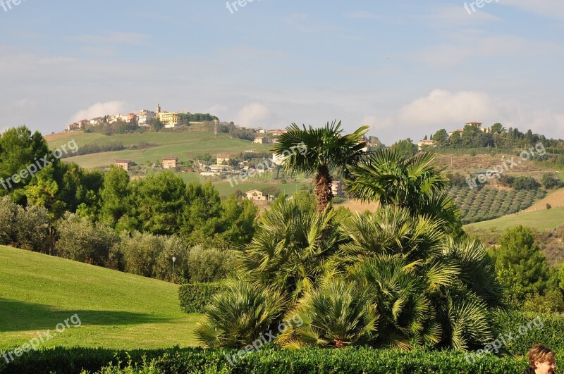 Porto San Giorgio Italy View Of The Hills The Valley Of The The Horizon