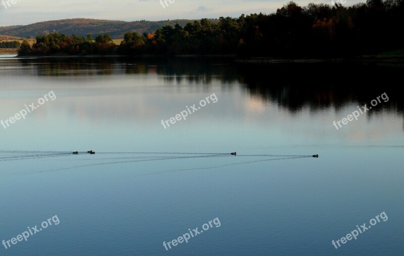 Lake Abendstimmung Water Sunset Landscape