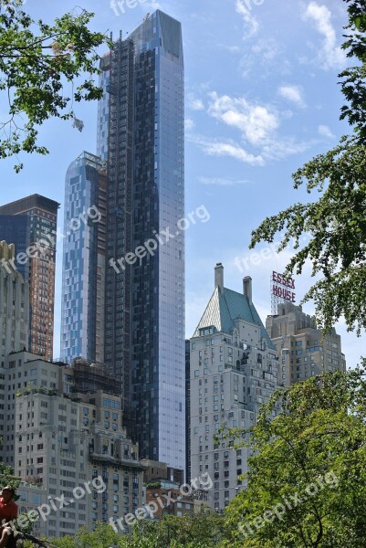 New York Central Park City Manhattan Skyscraper