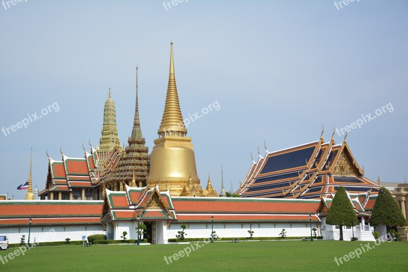 Temple Of The Emerald Buddha Tourist Attraction Palace Thailand Free Photos