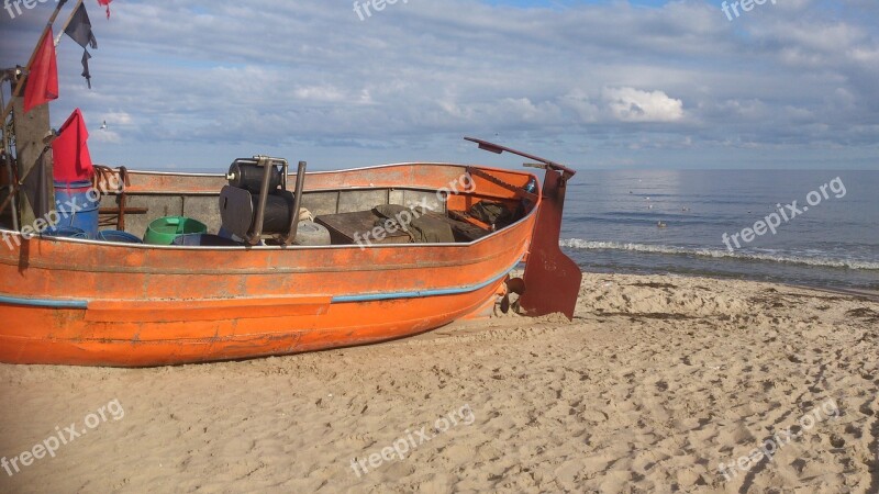 Cutter Boat Sea Beach Ship