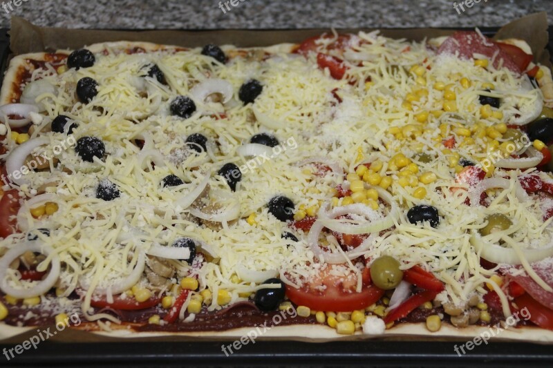 Pizza Cook Topping Bake Recipe