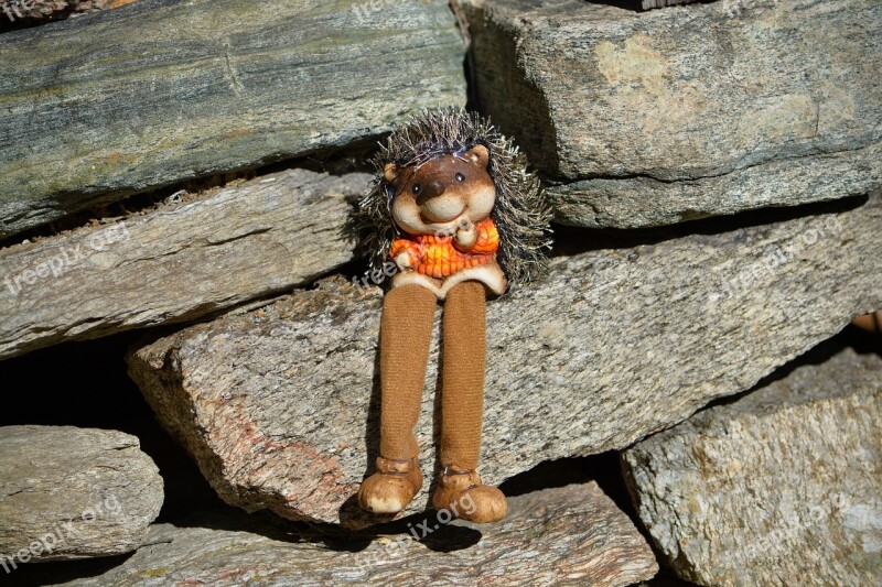 Hedgehog Figure Stone Free Photos