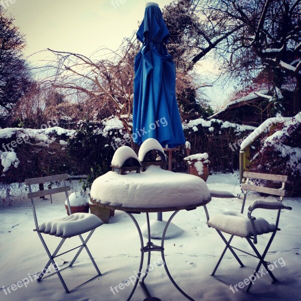 Snow Winter Table Nature Snowy