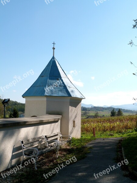 Chapel Rural Idyllic Pathway Bench