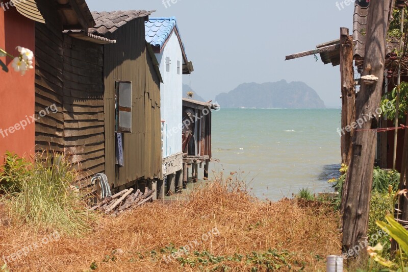 Thailand House Water Window Landscapes