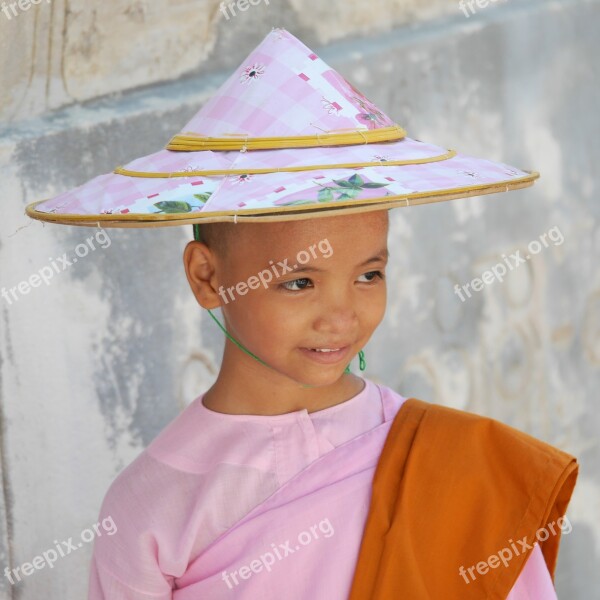 Nunnery Novice Burma Myanmar Child