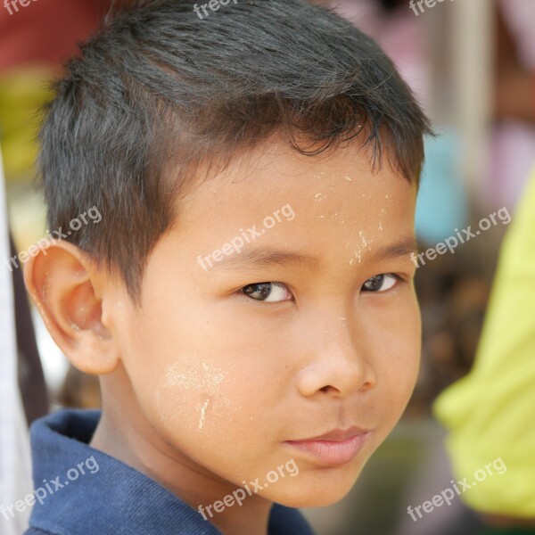 Boy Asia Burma Myanmar Child