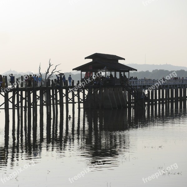 Teak Bridge Myanmar Asia Harmony Rest