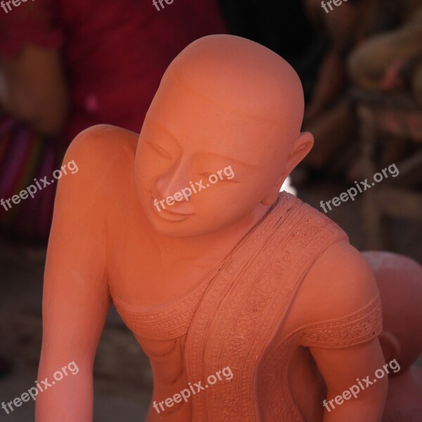 Monk Buddha Burma Myanmar Figure