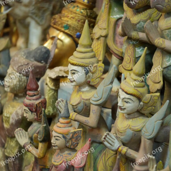 Buddha Myanmar Temple Figure Burma Buddhism