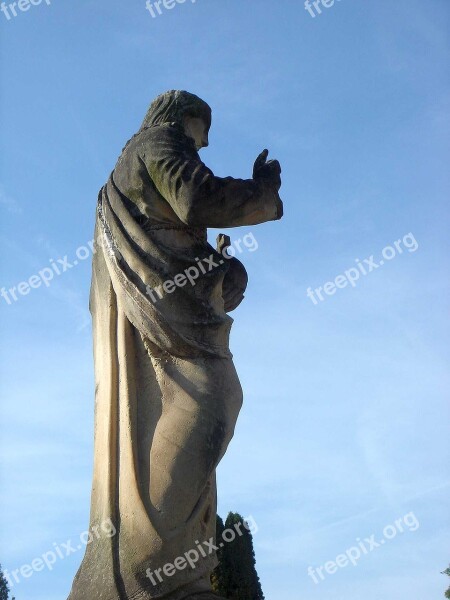 Statue Stone Sadness Cemetery Death