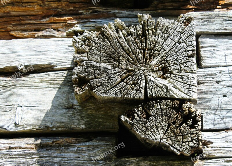 Wood Wooden Beams Old Grain Log Cabin